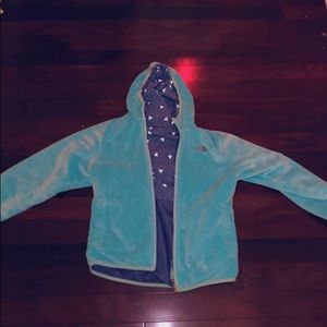 North face reversible jacket.